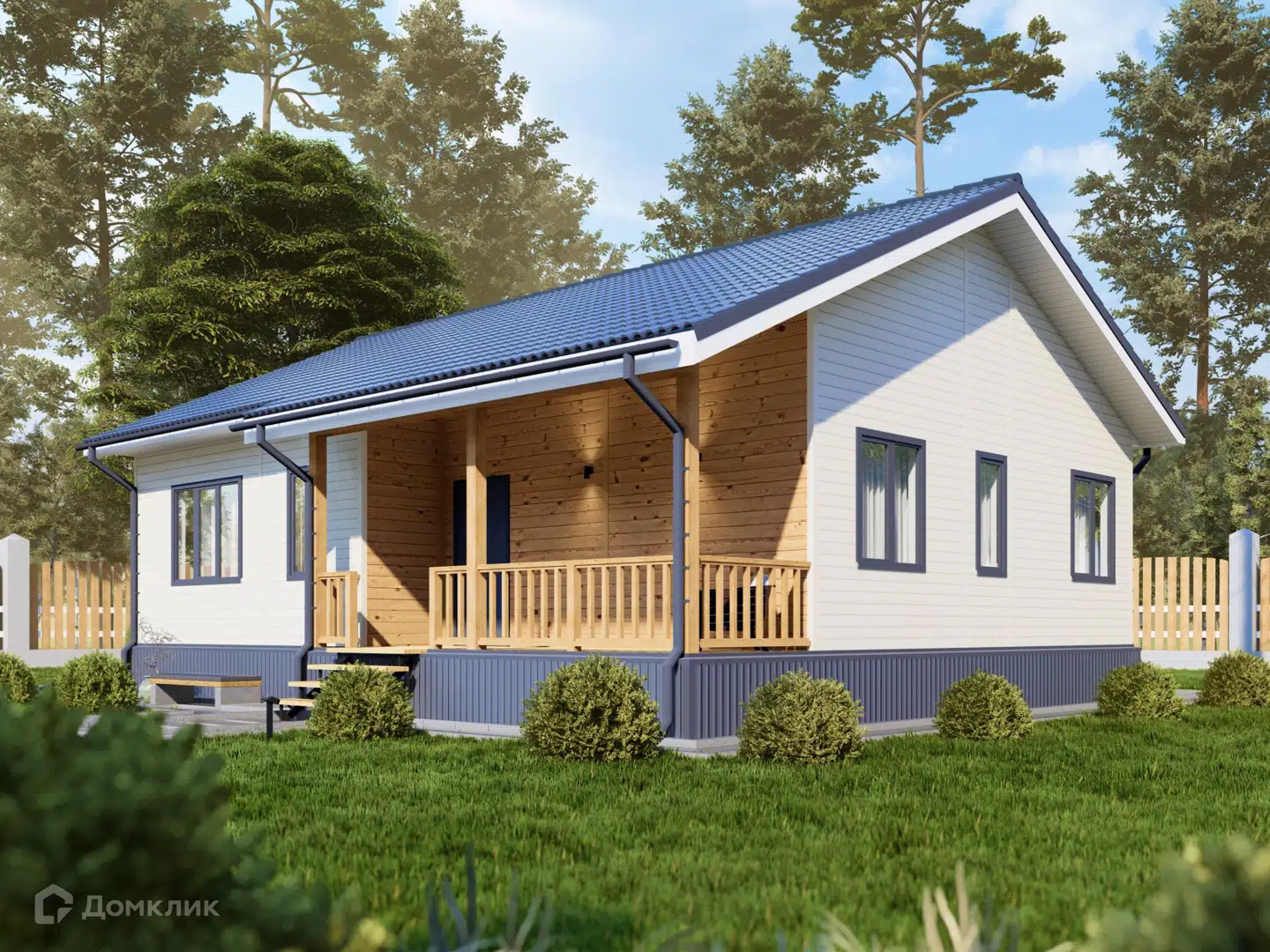 Проект дома «Проект "Спутник Лайт"» компании Альфа SIP из материала SIP-панели площадью 108м² под ключ за 3226980₽ в Донецке | 1 этаж, 3 спальни, 2 санузла – Домклик