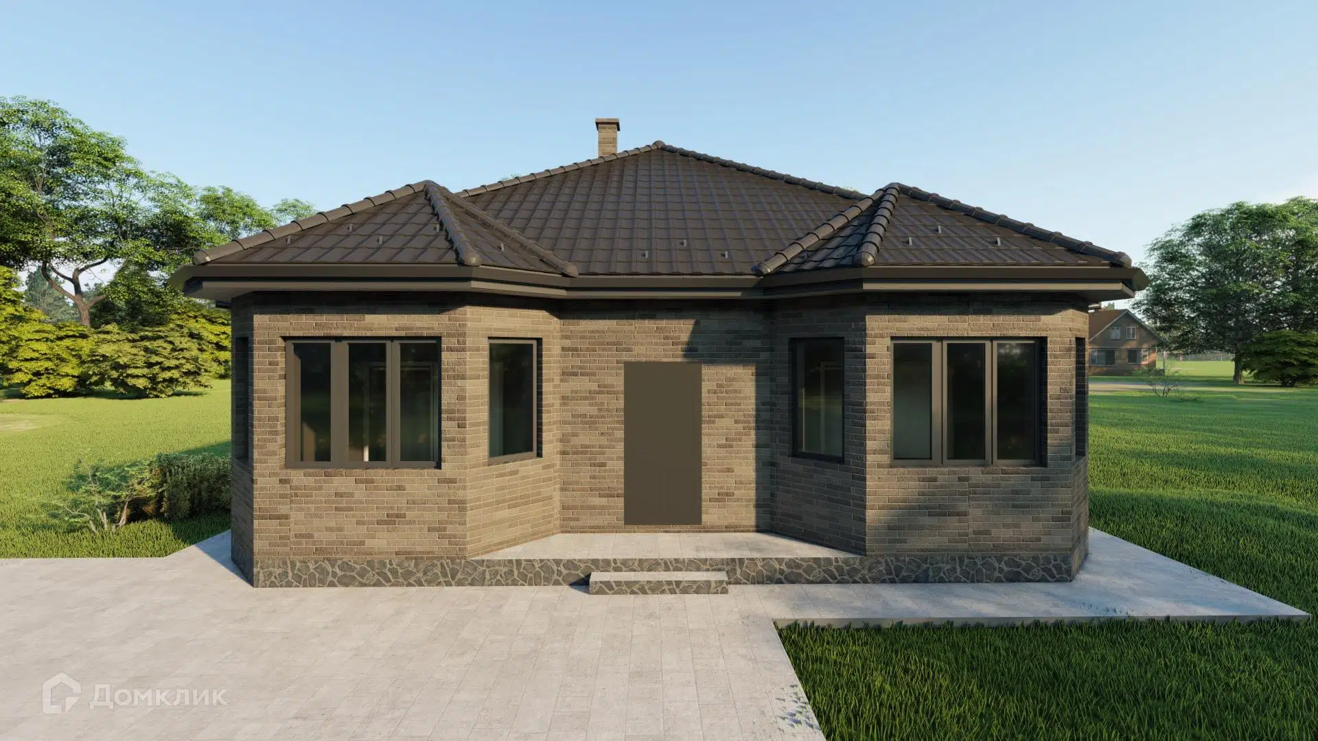 Проект дома «КС-26» компании Красный слон из материала Кирпич площадью 133.93м² под ключ за 6550000₽ в Донецке | 1 этаж, 4 спальни, 2 санузла – Домклик