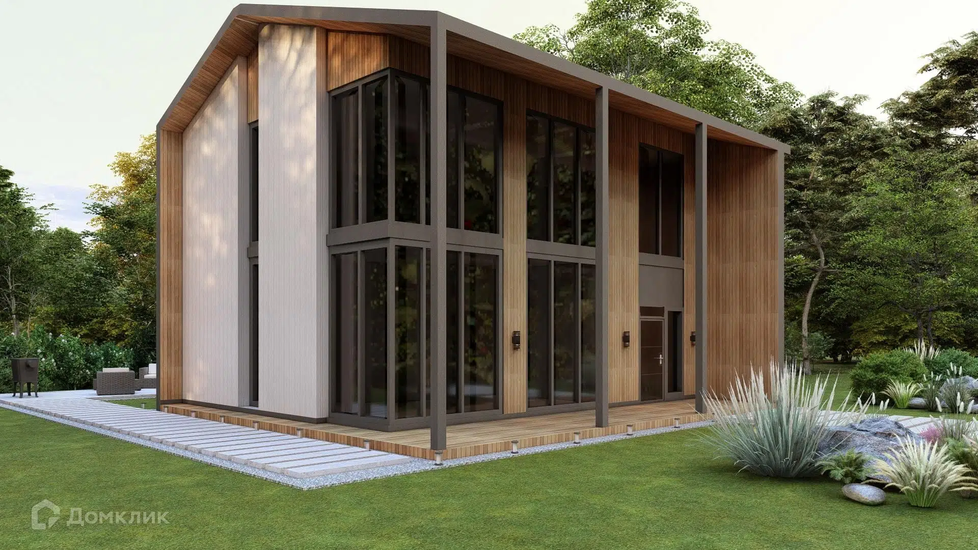 Проект дома «Лиан 120» компании LoftHouse из материала Каркасный дом площадью 115м² под ключ за 11000000₽ в Луганске | 2 этажа, 3 спальни, 2 санузла – Домклик