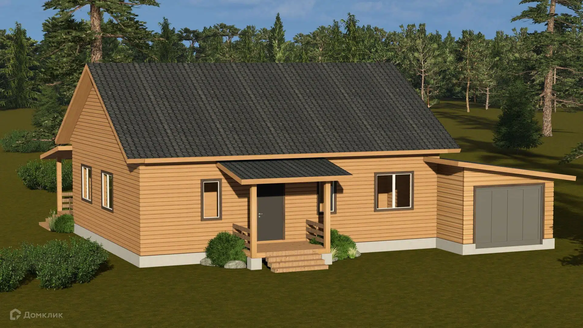 Проект дома «Дом из бруса ТА-105,8 (с гаражом)» компании Построй Свой Дом_ИП из материала Профилированный брус площадью 172.42м² под ключ за 6124932₽ в Донецке | 1 этаж, 3 спальни, 1 санузел – Домклик