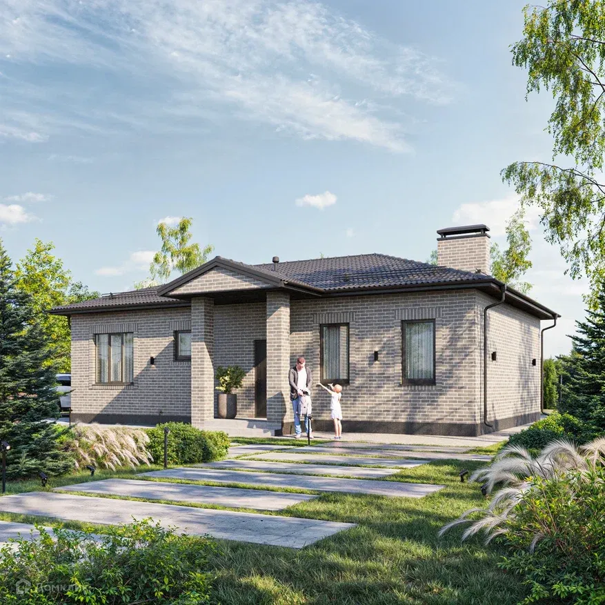 Проект дома «Классика светлый» компании Алива из материала Газобетонные блоки площадью 84м² под ключ за 5550000₽ в Донецке | 1 этаж, 3 спальни, 1 санузел – Домклик