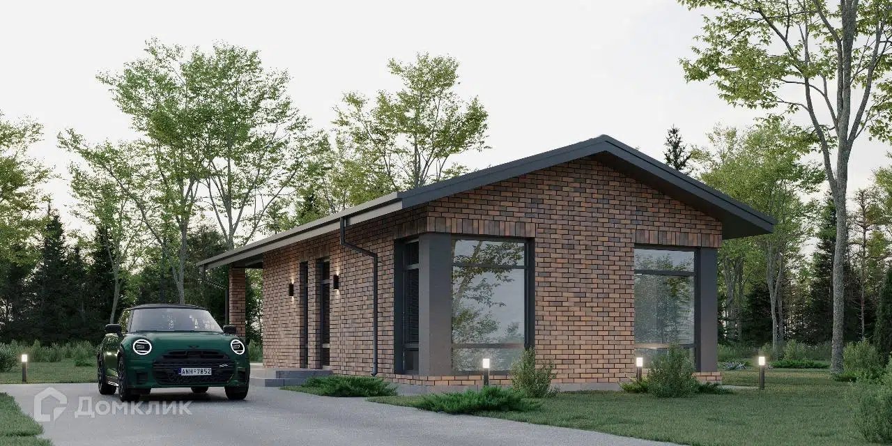 Проект дома «УЮТНЫЙ_69» компании СК «Автор Комфорта» из материала Газосиликатные блоки площадью 69м² под ключ за 3811500₽ в Донецке | 1 этаж, 2 спальни, 1 санузел – Домклик