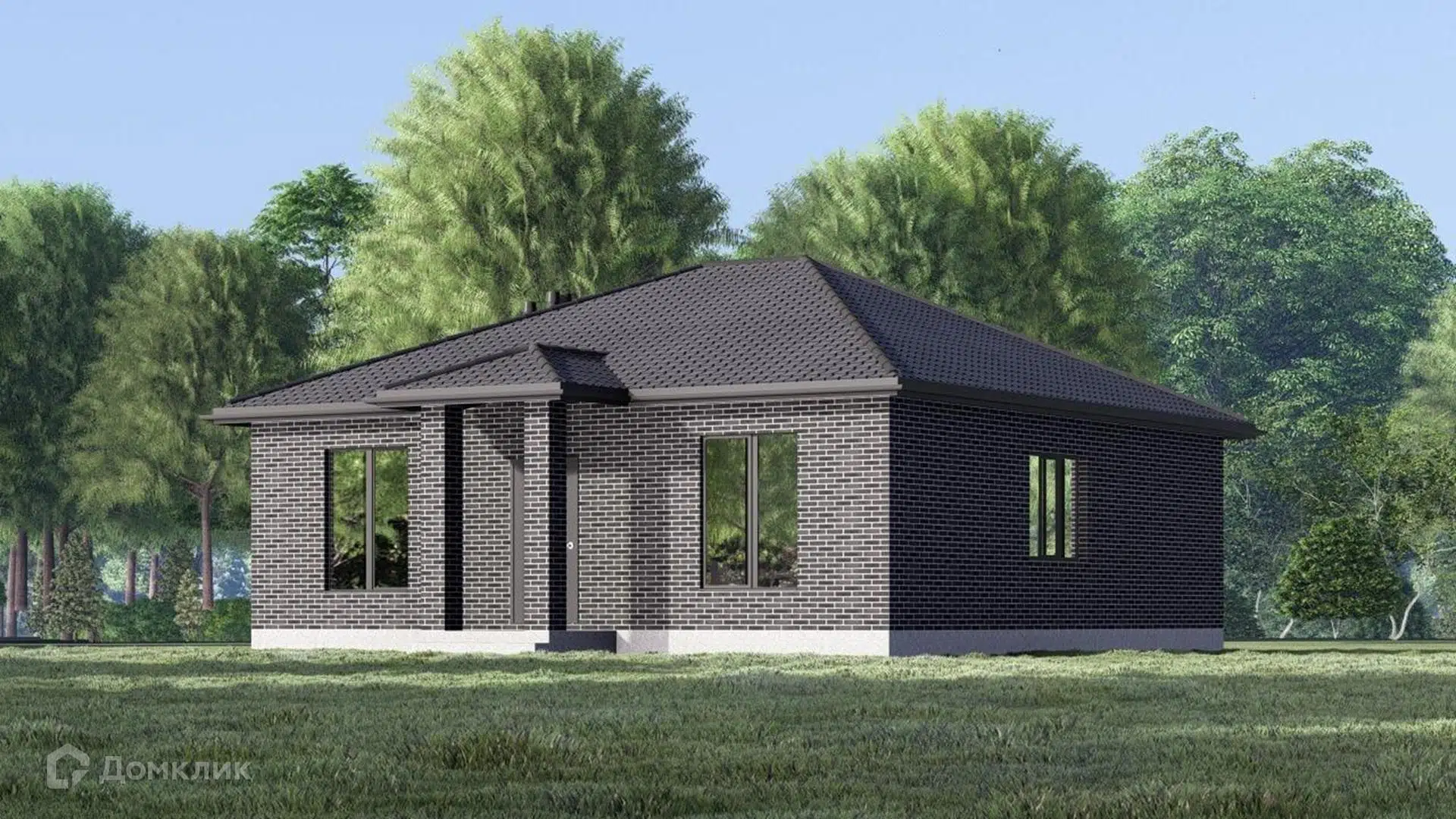 Проект дома «С-34/2025» компании СК Дом-ЮГ из материала Кирпич площадью 81.64м² под ключ за 6790000₽ в Донецке | 1 этаж, 3 спальни, 1 санузел – Домклик