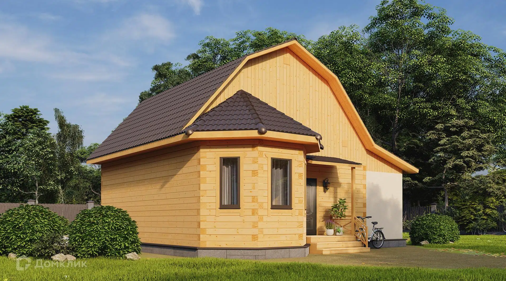 Проект дома «БР-64-8» компании СПК «ЭталонСтрой» из материала Профилированный брус площадью 63.5м² под ключ за 3250000₽ в Луганске | 1 этаж, 3 спальни, 1 санузел – Домклик