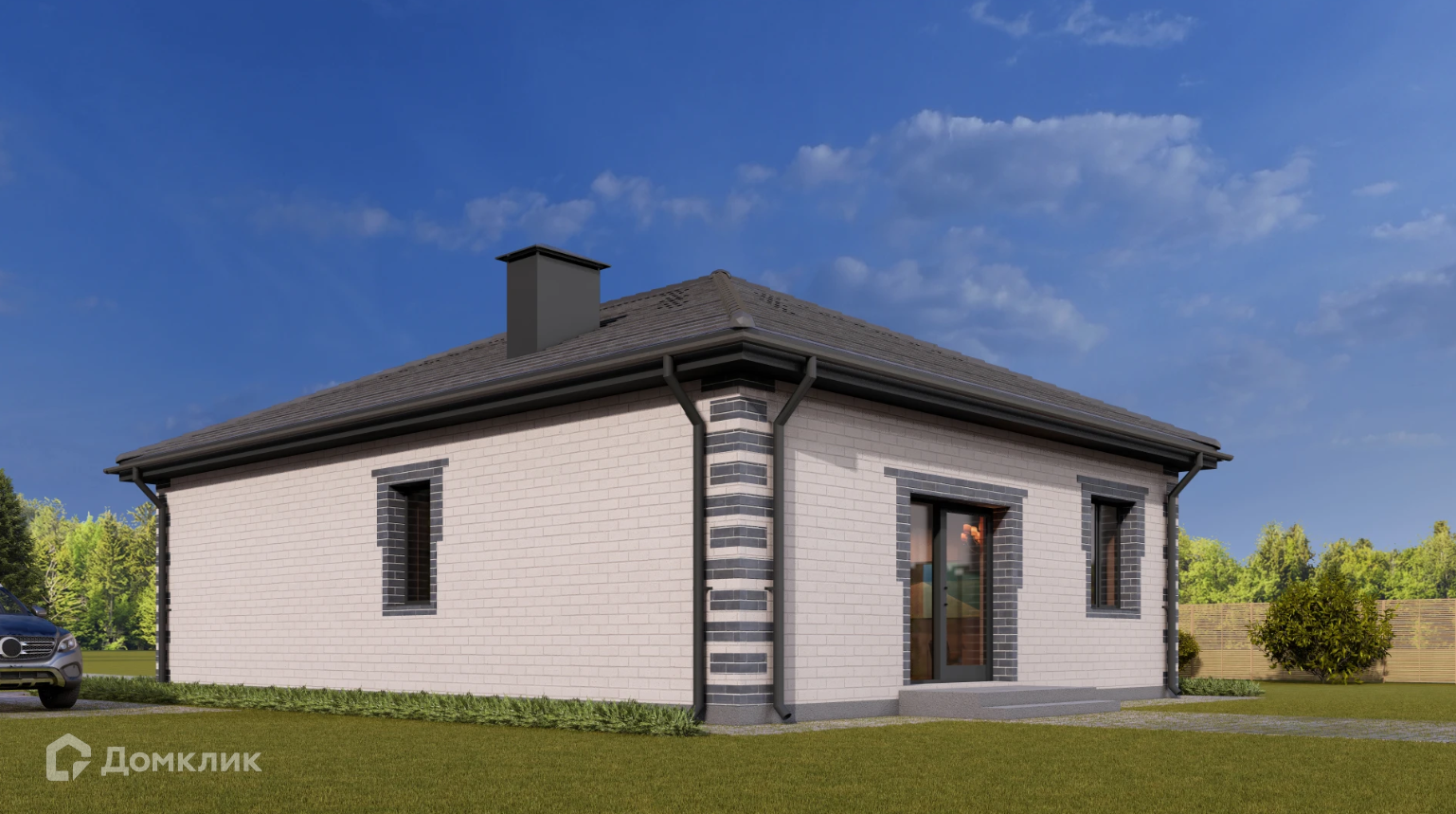 Проект дома «Ключ» компании Сапфир из материала SIP-панели площадью 90м² под ключ за 6480000₽ в Донецке | 1 этаж, 3 спальни, 2 санузла – Домклик