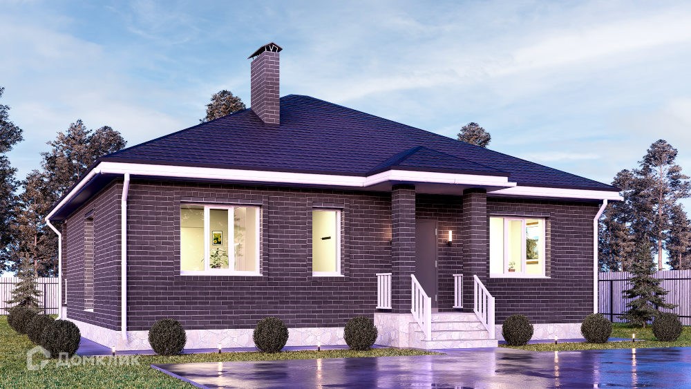 Проект дома «NHD-112» компании NEW HOUSE DEVELOPMENT из материала Газобетонные блоки площадью 123м² под ключ за 10136072₽ в Донецке | 1 этаж, 3 спальни, 1 санузел – Домклик