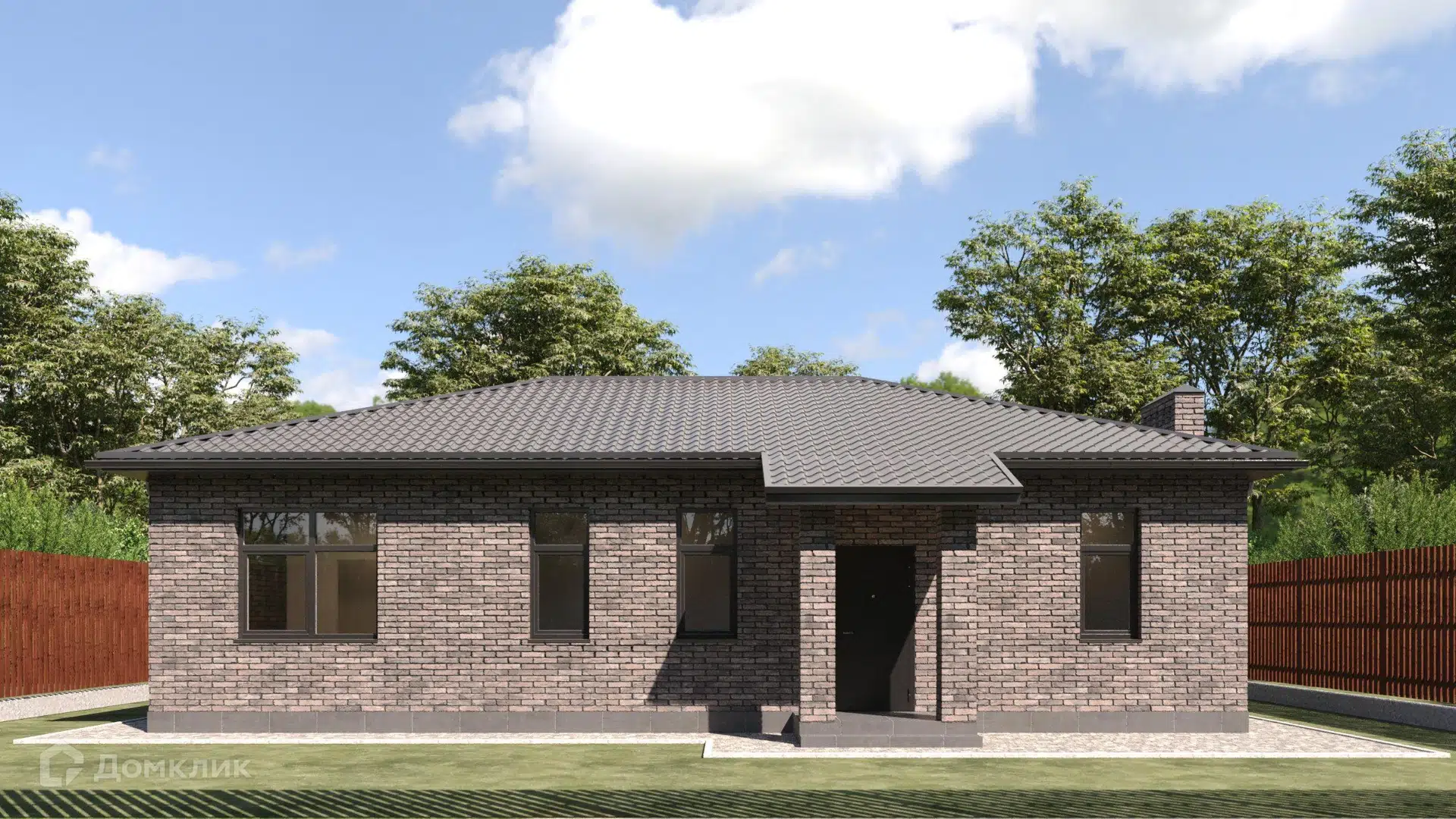 Проект дома «жилой дом площадь 107» компании ООО «ПРОФИТ» из материала Газобетонные блоки площадью 106.88м² под ключ за 7510000₽ в Донецке | 1 этаж, 3 спальни, 2 санузла – Домклик