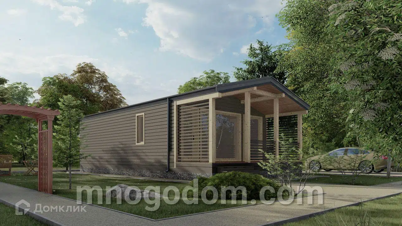 Проект дома «Дом эрманн» компании ООО МногоДом из материала Каркасный дом площадью 66м² под ключ за 2442000₽ в Донецке | 1 этаж, 2 спальни, 1 санузел – Домклик