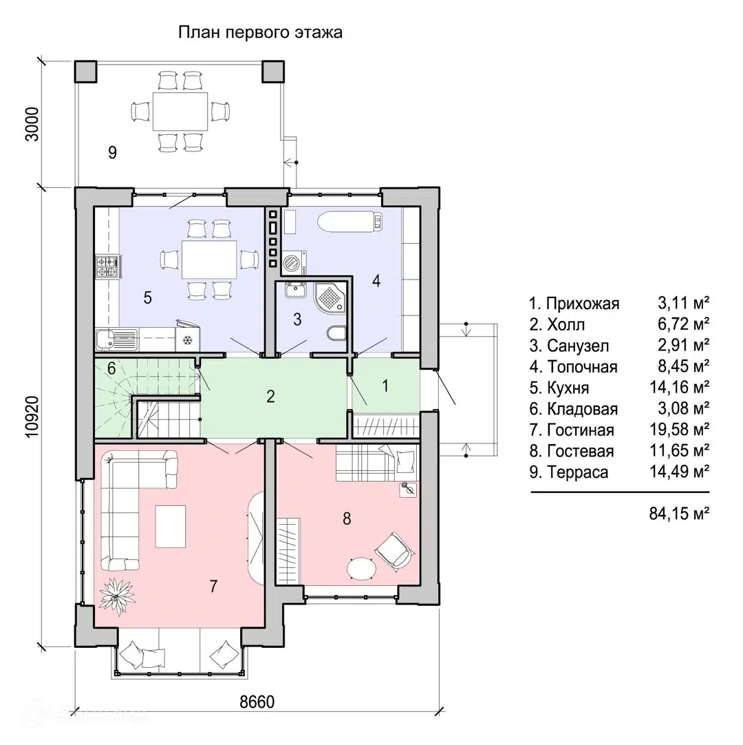 Планировка 1 этаж этажа