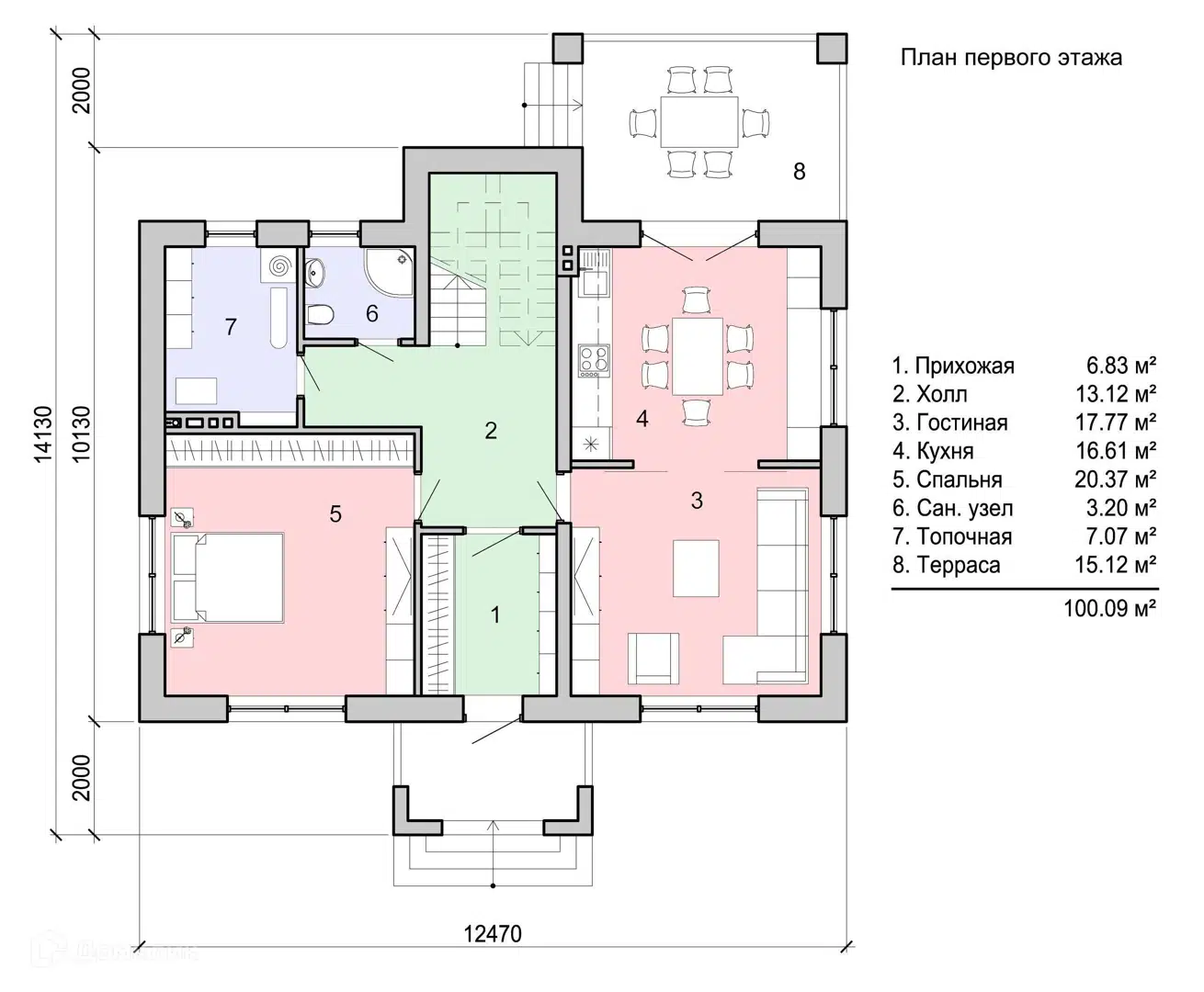 Планировка 1 этаж этажа