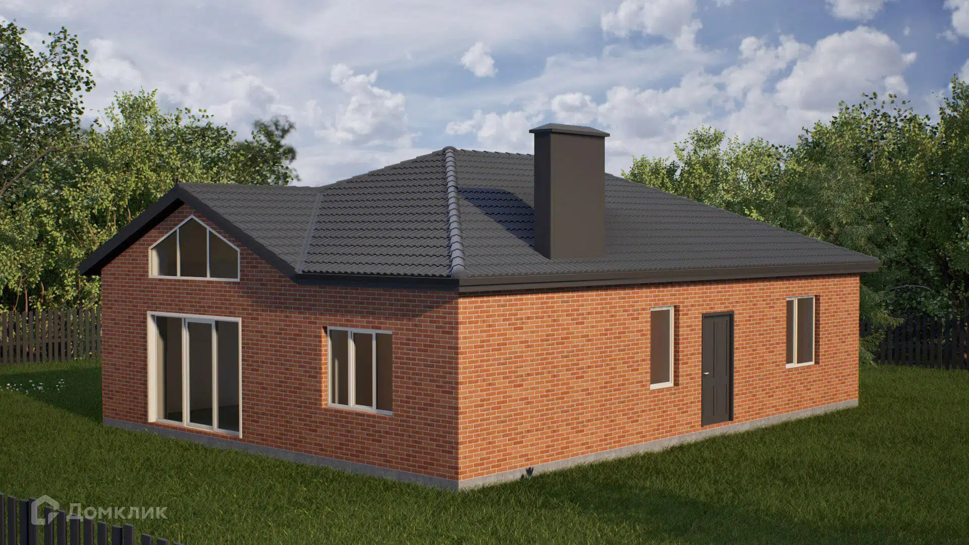 Проект дома «Проект - 56244» компании ИП Петрова В.В. из материала Кирпич площадью 109.93м² под ключ за 5100000₽ в Донецке | 1 этаж, 3 спальни, 2 санузла – Домклик