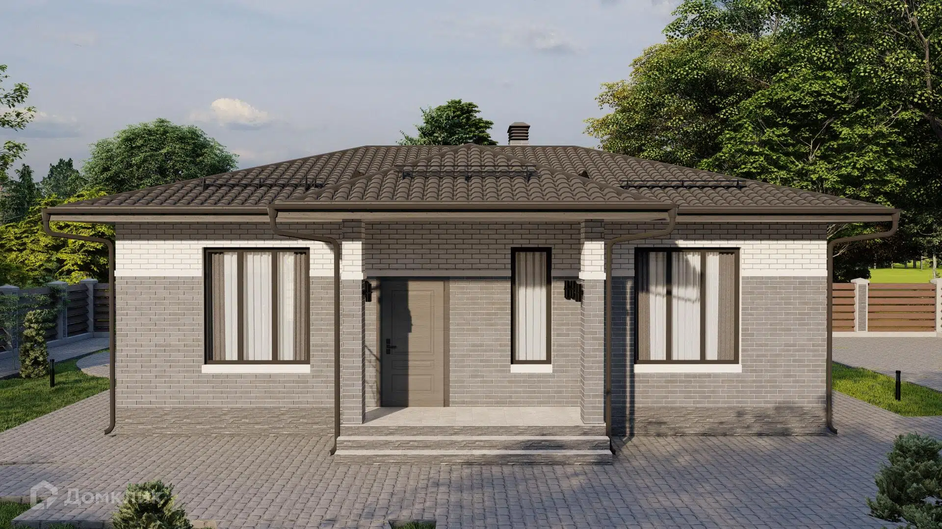 Проект дома «Одноэтажный жилой дом 91 квм» компании Строительная Компания «Алмистрой» из материала Газосиликатные блоки площадью 91м² под ключ за 4550000₽ в Донецке | 1 этаж, 2 спальни, 1 санузел – Домклик