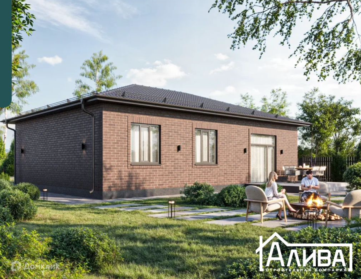 Проект дома «Кирпичный Дом 87,75 м²» компании Алива Строй из материала Кирпич площадью 87.75м² под ключ за 4875640₽ в Донецке | 1 этаж, 3 спальни, 1 санузел – Домклик