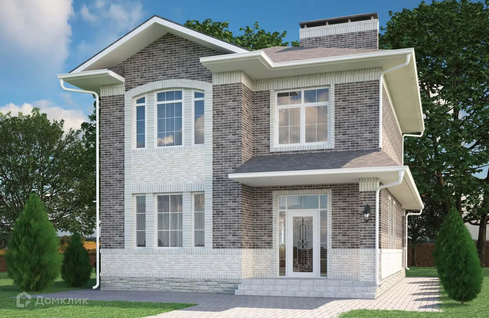 Проект дома «Проект №181» компании Новация из материала Керамические блоки площадью 140м² под ключ за 7700000₽ в Донецке | 2 этажа, 3 спальни, 2 санузла – Домклик