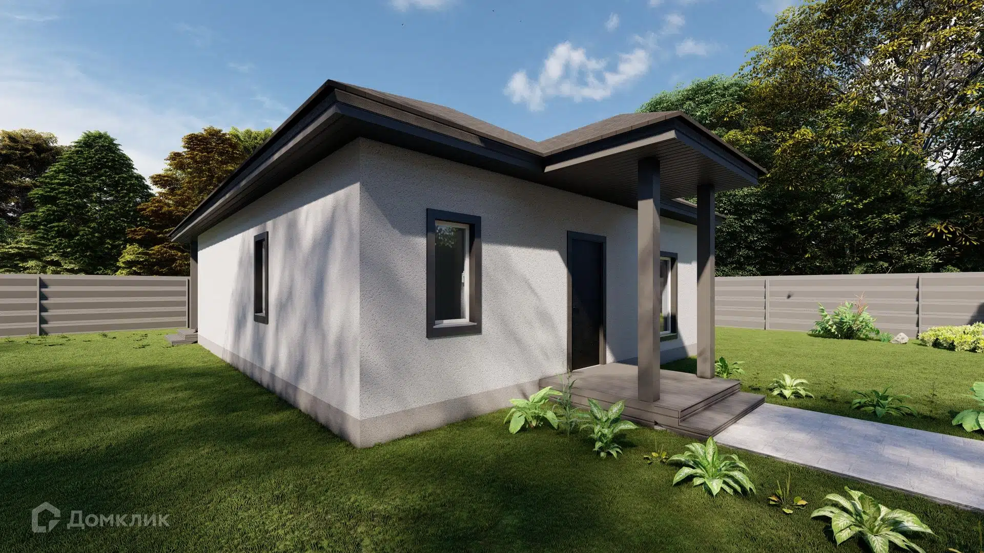 Проект дома «Дом ПБ-4» компании ТСК «СОЮЗ» из материала Полистиролбетон площадью 90.8м² под ключ за 6800000₽ в Донецке | 1 этаж, 3 спальни, 1 санузел – Домклик