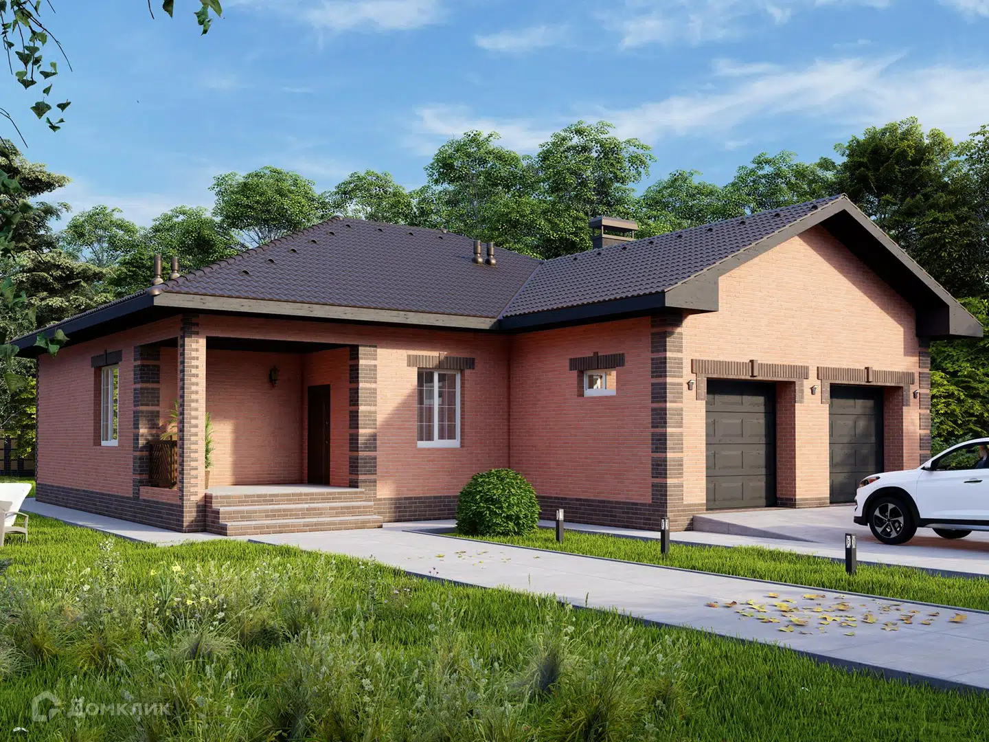 Проект дома «АРБ-154» компании СПК «ЭталонСтрой» из материала Газобетонные блоки площадью 176.49м² под ключ за 7500000₽ в Луганске | 1 этаж, 3 спальни, 2 санузла – Домклик