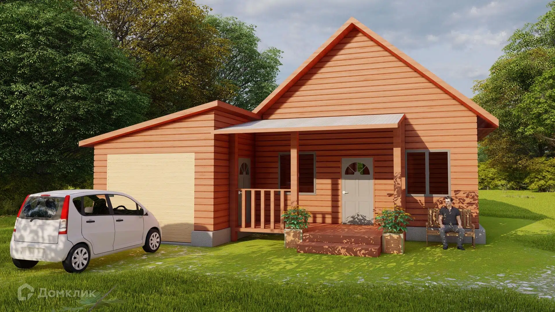 Проект дома «Посельский» компании ООО «БурИнвест» из материала Профилированный брус площадью 81.46м² под ключ за 4230000₽ в Луганске | 1 этаж, 2 спальни, 1 санузел – Домклик