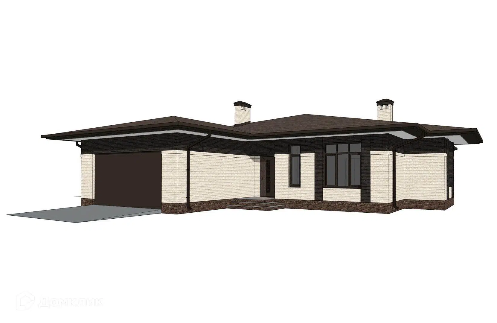 Проект дома «Проект №365» компании Новация из материала Керамические блоки площадью 195м² под ключ за 11850000₽ в Донецке | 1 этаж, 3 спальни, 2 санузла – Домклик