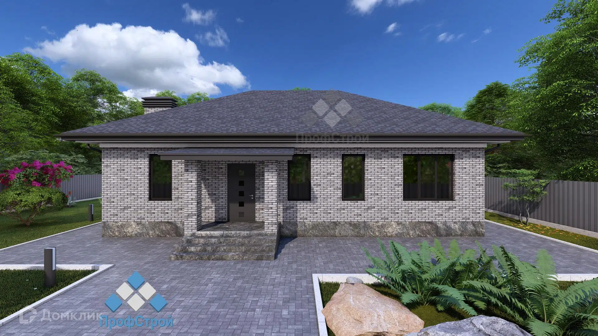 Проект дома «Тарантул» компании ПрофСтрой из материала Газобетонные блоки площадью 118.68м² под ключ за 6245000₽ в Донецке | 1 этаж, 3 спальни, 2 санузла – Домклик