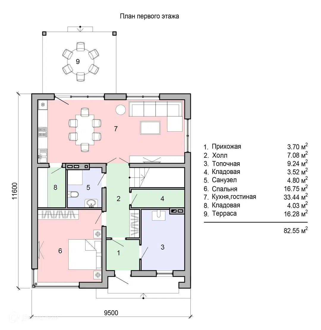 Планировка 1 этаж этажа