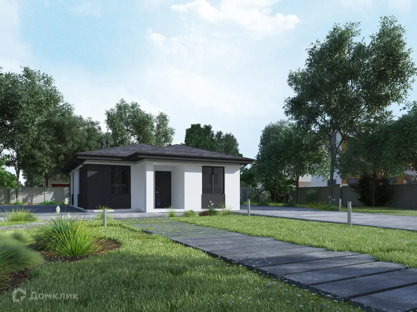 Проект дома «А-100» компании Атон из материала Газосиликатные блоки площадью 96.8м² под ключ за 7000000₽ в Донецке | 1 этаж, 3 спальни, 1 санузел – Домклик