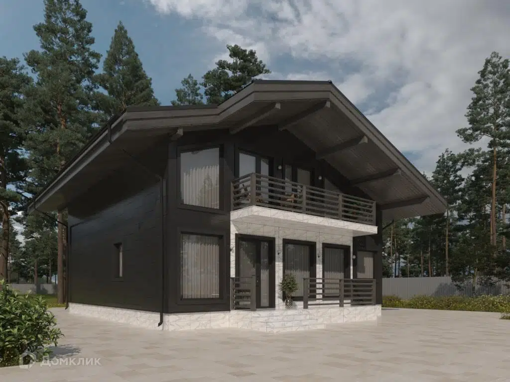 Проект дома «Лэнгли» компании Вигвам.ру из материала Каркасный дом площадью 195.2м² под ключ за 10023846₽ в Донецке | 2 этажа, 4 спальни, 2 санузла – Домклик