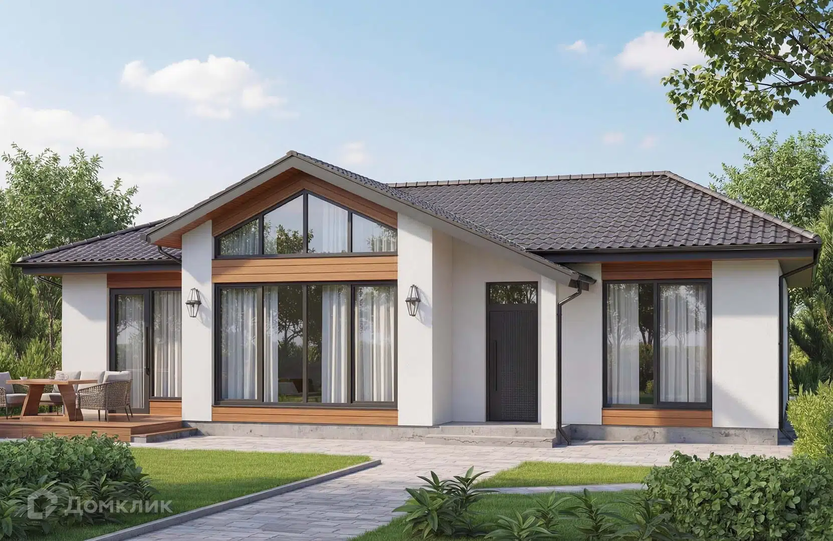 Проект дома «Проект №415» компании Новация из материала Газобетонные блоки площадью 136м² под ключ за 8134000₽ в Донецке | 1 этаж, 3 спальни, 2 санузла – Домклик