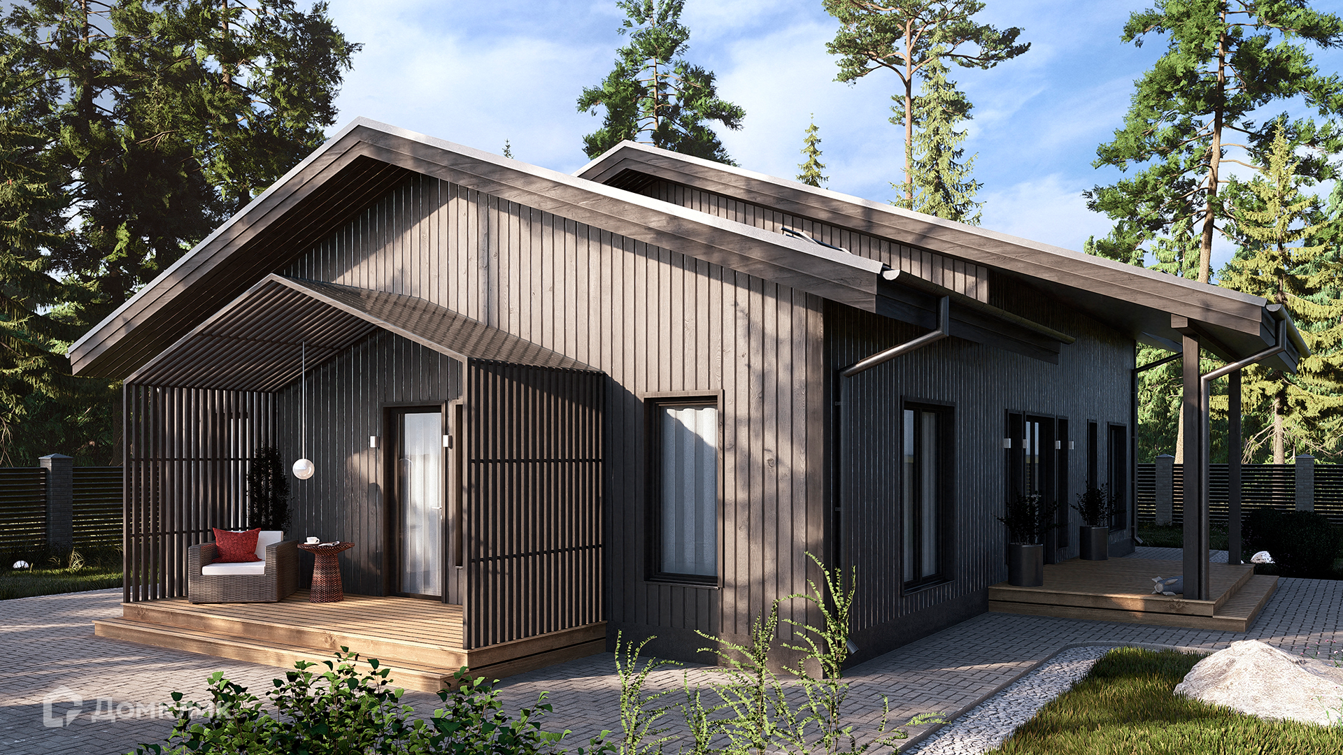 Проект дома «СВОЙ 111» компании СВОЙ из материала Каркасный дом площадью 126м² под ключ за 9179071₽ в Луганске | 1 этаж, 3 спальни, 2 санузла – Домклик