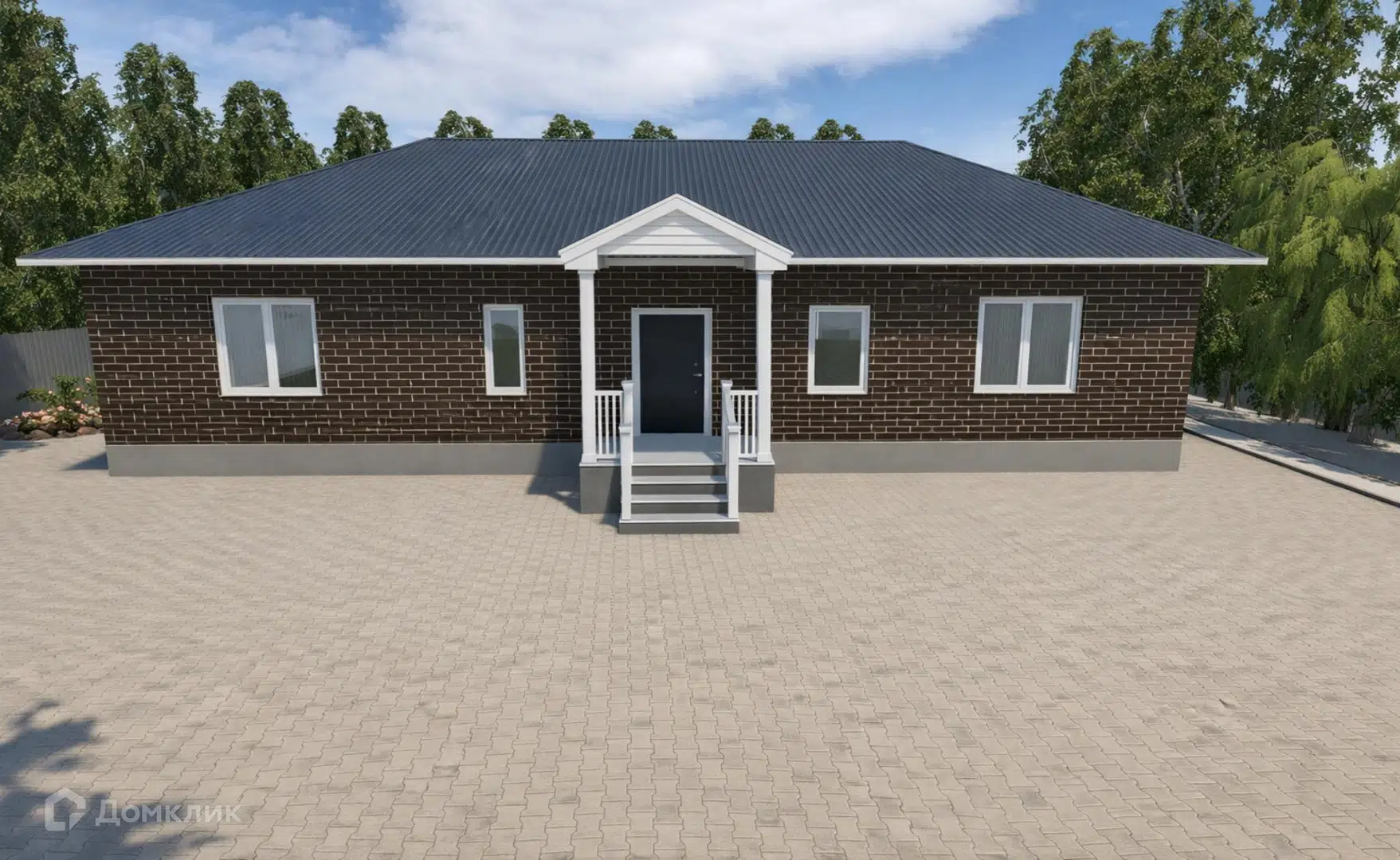 Проект дома «Н-95» компании ИП Друшлякова Наталья Павловна из материала Газосиликатные блоки площадью 95.6м² под ключ за 12515645₽ в Донецке | 1 этаж, 3 спальни, 2 санузла – Домклик
