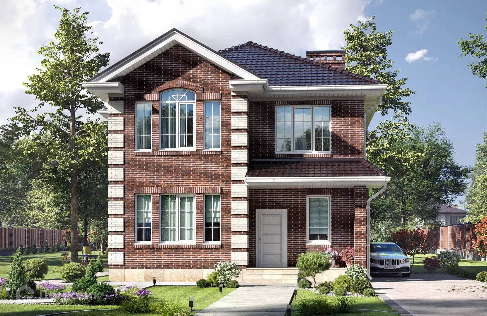 Проект дома «Проект №311-1» компании Новация из материала Керамические блоки площадью 144м² под ключ за 7920000₽ в Донецке | 2 этажа, 5 спален, 2 санузла – Домклик