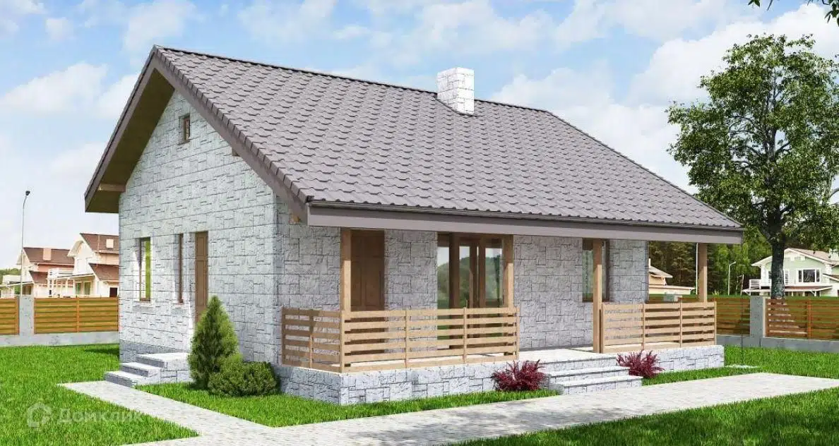 Проект дома «Сингапур» компании ООО «ЖИВЕМ ДОМА ДЕВЕЛОПМЕНТ» из материала Газосиликатные блоки площадью 66.65м² под ключ за 3692000₽ в Донецке | 1 этаж, 2 спальни, 1 санузел – Домклик