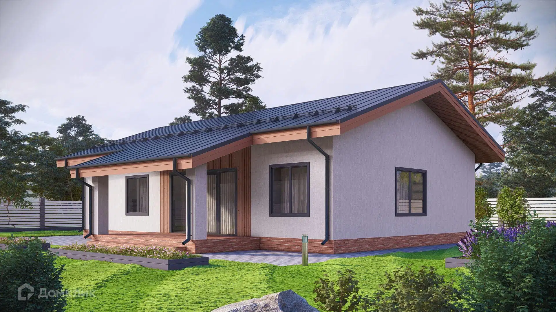 Проект дома «Стиль L123D» компании Жилстройгрупп из материала Газобетонные блоки площадью 123м² под ключ за 6535000₽ в Донецке | 1 этаж, 3 спальни, 3 санузла – Домклик