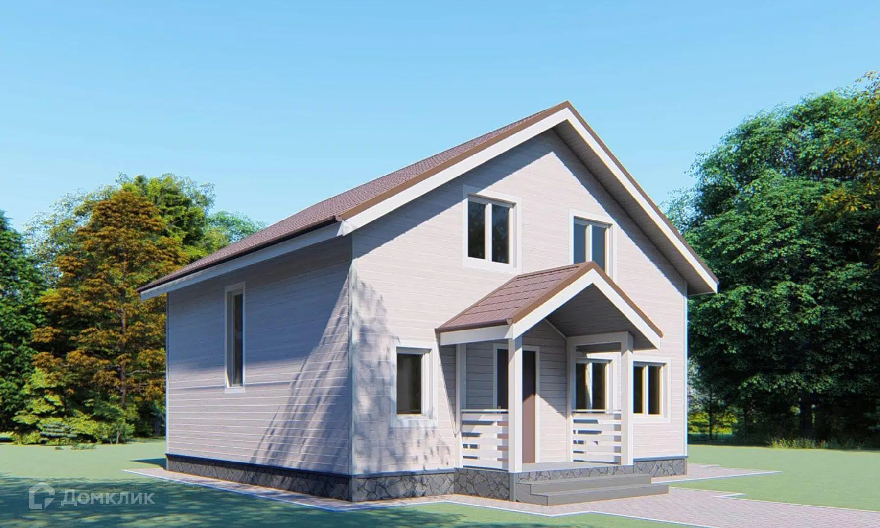 Проект дома «НИКИТА» компании Ассоциация СИП из материала SIP-панели площадью 135.9м² под ключ за 4725000₽ в Донецке | 2 этажа, 3 спальни, 2 санузла – Домклик