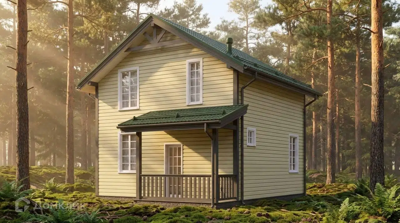 Проект дома «КД-220» компании OLLATALO из материала Каркасный дом площадью 108.5м² под ключ за 4188000₽ в Донецке | 2 этажа, 4 спальни, 2 санузла – Домклик