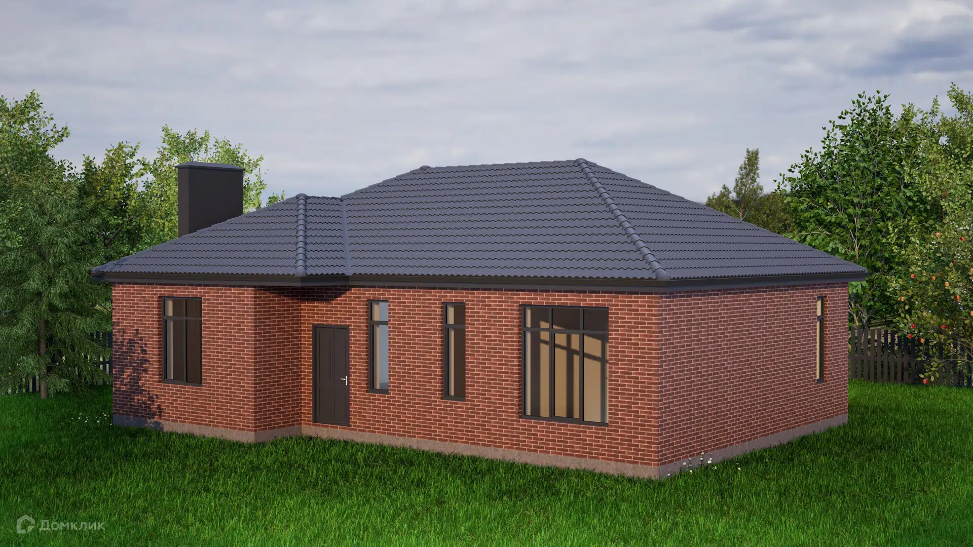 Проект дома «Проект - 45441» компании ИП Петрова В.В. из материала Кирпич площадью 108м² под ключ за 4870000₽ в Донецке | 1 этаж, 3 спальни, 2 санузла – Домклик