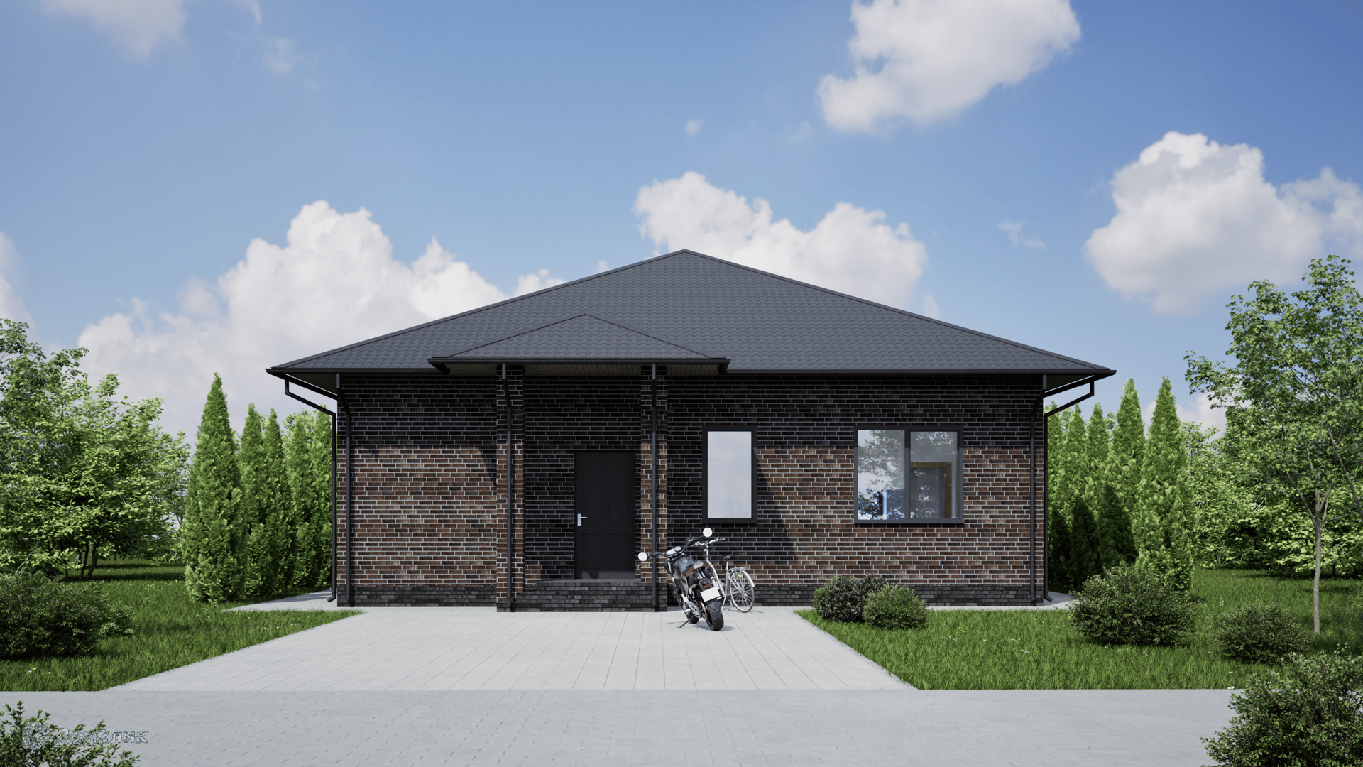 Проект дома «валенсия» компании ИП Хбликян К. А. из материала Кирпич площадью 148.6м² под ключ за 11701038₽ в Донецке | 1 этаж, 3 спальни, 2 санузла – Домклик