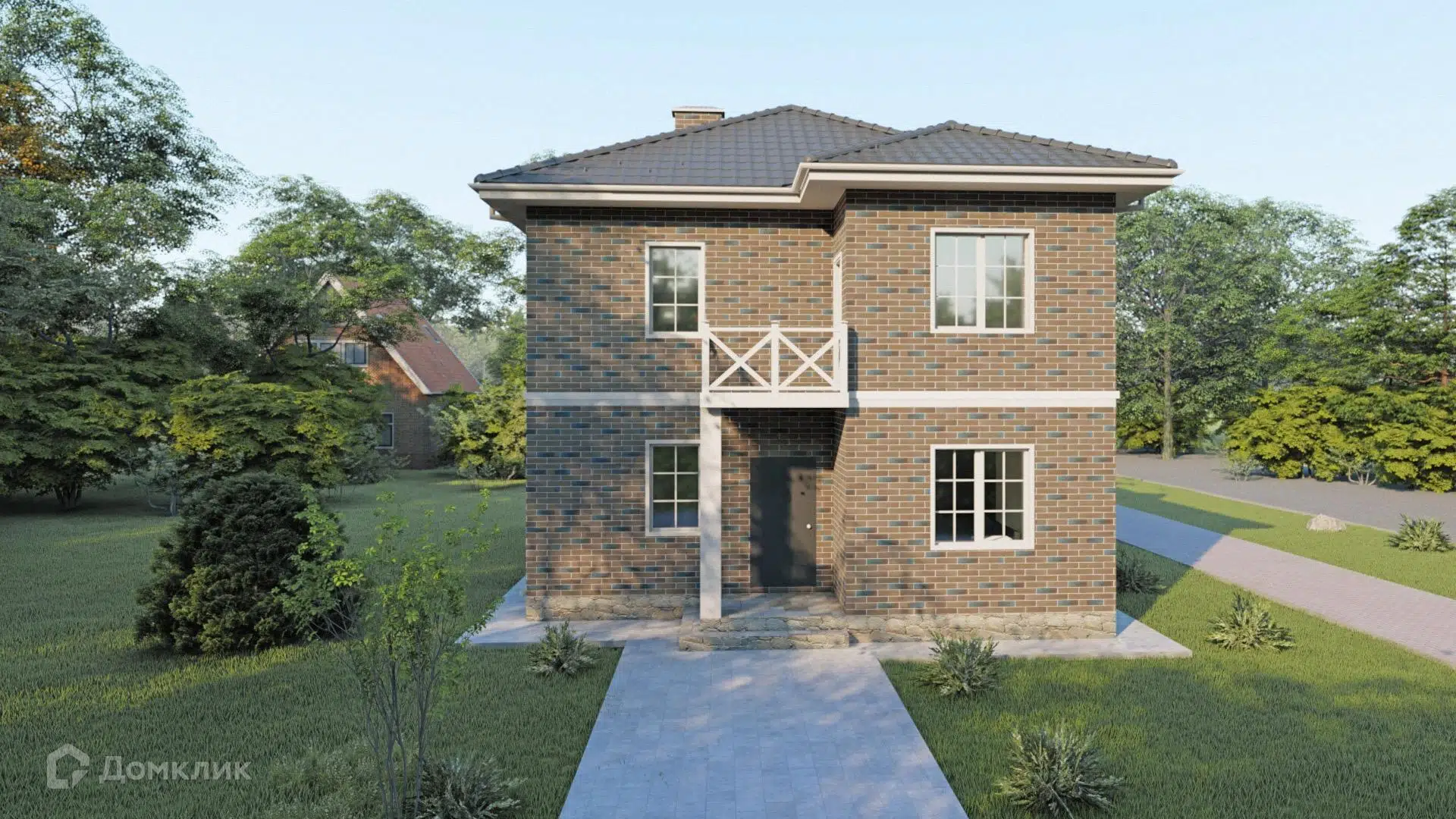 Проект дома «КС-33» компании Красный слон из материала Кирпич площадью 198.3м² под ключ за 9500000₽ в Донецке | 2 этажа, 4 спальни, 2 санузла – Домклик