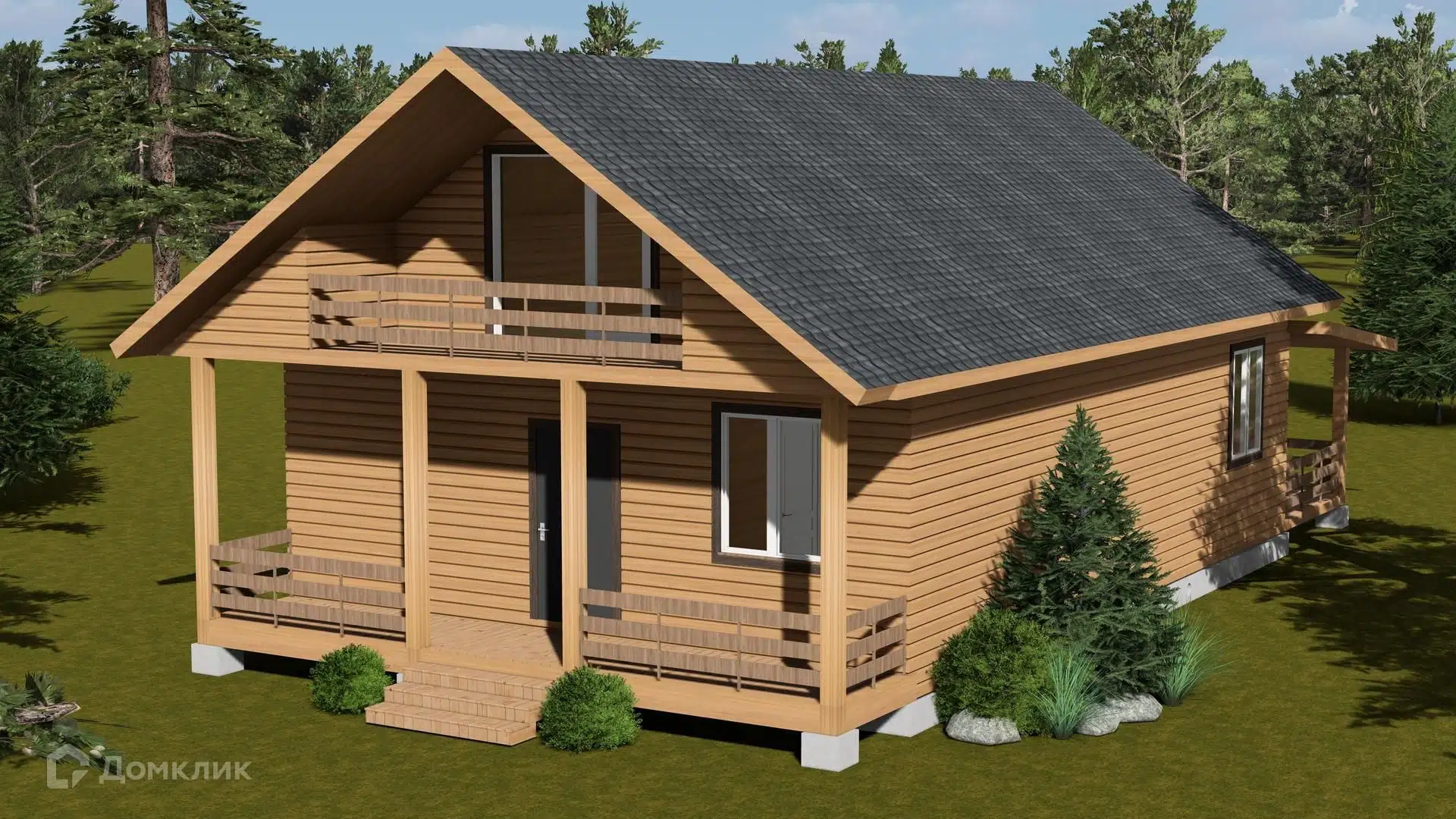 Проект дома «Брусовой дом с гаражом ТА-157» компании Построй Свой Дом_ИП из материала Профилированный брус площадью 179.42м² под ключ за 6785346₽ в Донецке | 1 этаж, 3 спальни, 1 санузел – Домклик