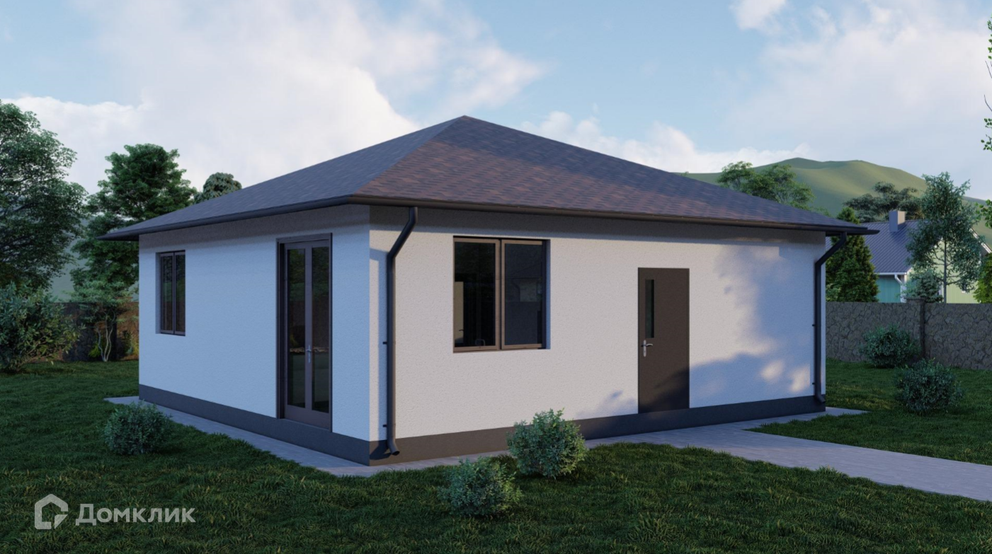 Проект дома «Приятель» компании Сапфир из материала SIP-панели площадью 73.85м² под ключ за 4450000₽ в Донецке | 1 этаж, 2 спальни, 1 санузел – Домклик