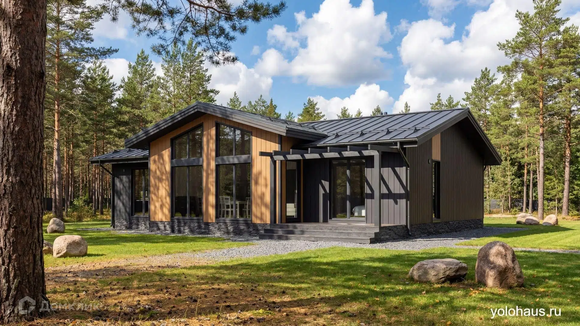 Проект дома «СИП С144» компании ЙОЛО ХАУС из материала SIP-панели площадью 133м² под ключ за 6346000₽ в Донецке | 1 этаж, 4 спальни, 2 санузла – Домклик