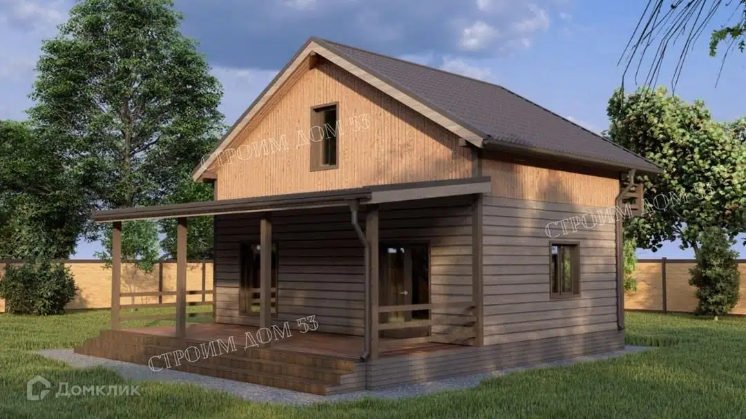Проект дома «Двухэтажный каркасный дом 9х9м КД-45» компании СК Строим Дом 53 из материала Каркасный дом площадью 121.5м² под ключ за 4487000₽ в Донецке | 2 этажа, 3 спальни, 1 санузел – Домклик