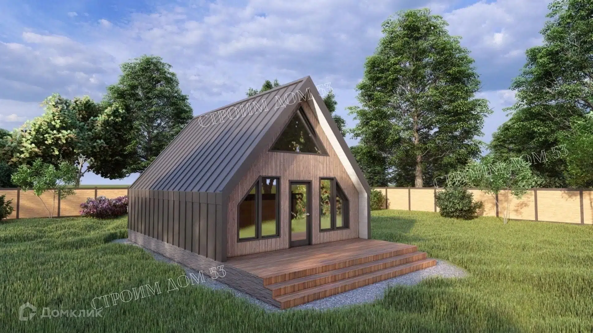 Проект дома «Каркасный дом 6х10 м» компании СК Строим Дом 53 из материала Каркасный дом площадью 69.1м² под ключ за 2820000₽ в Донецке | 2 этажа, 2 спальни, 1 санузел – Домклик