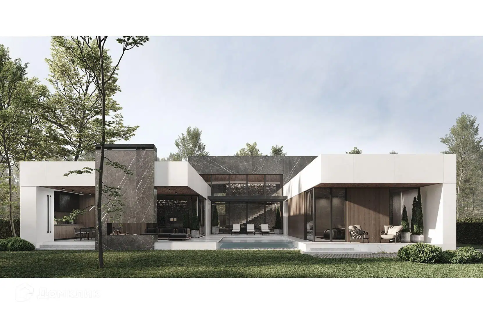 Проект дома «Проект И-73» компании Новация из материала Газобетонные блоки площадью 330м² под ключ за 23952000₽ в Донецке | 1 этаж, 3 спальни, 3 санузла – Домклик