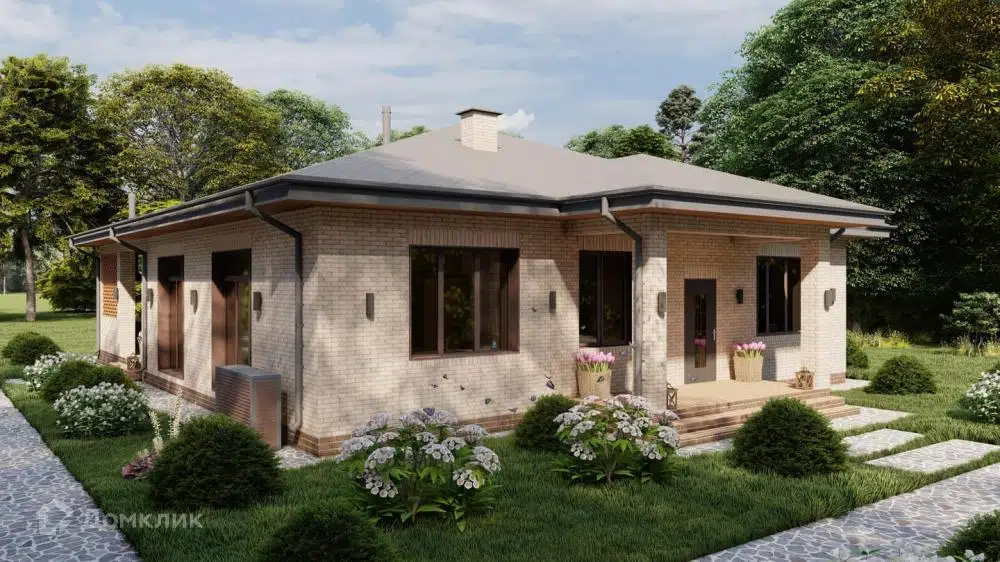 Проект дома «Б-170» компании СК «Основание» из материала Газобетонные блоки площадью 170м² под ключ за 9350000₽ в Донецке | 1 этаж, 3 спальни, 2 санузла – Домклик