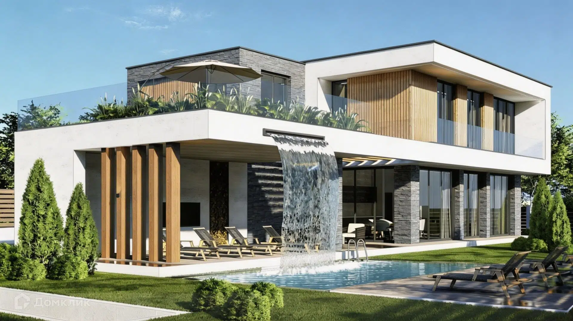 Проект дома «Аурум 2-296» компании ООО «ИКС ТИНА» из материала Газобетонные блоки площадью 296м² под ключ за 31080000₽ в Донецке | 2 этажа, 4 спальни, 4 санузла – Домклик