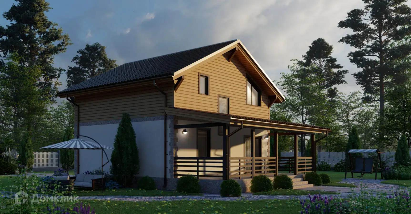 Проект дома «Восток-Д» компании ООО «Перспектива» из материала SIP-панели площадью 140м² под ключ за 5400000₽ в Луганске | 2 этажа, 4 спальни, 2 санузла – Домклик