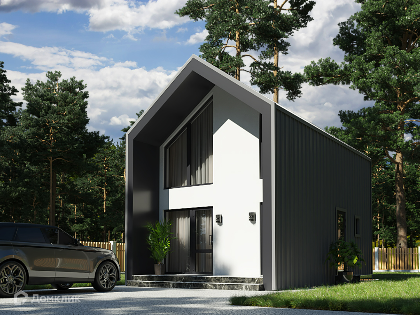 Проект дома «Юрика» компании Вигвам.ру из материала Газобетонные блоки площадью 66м² под ключ за 4351754₽ в Донецке | 2 этажа, 3 спальни, 1 санузел – Домклик