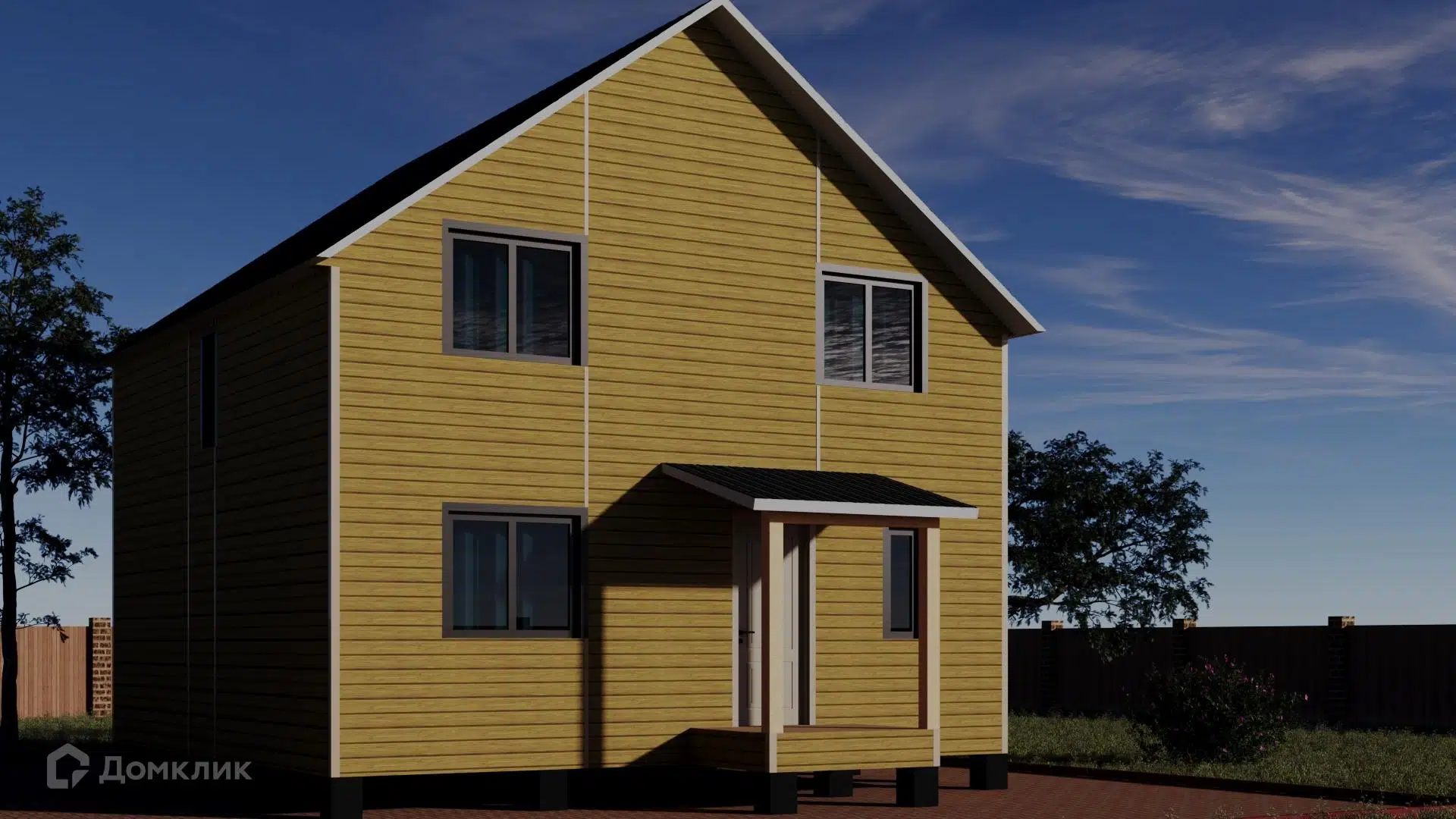 Проект дома «ССК 111 Двухэтажный» компании ССК-ДОМ из материала Каркасный дом площадью 111м² под ключ за 5617000₽ в Луганске | 2 этажа, 4 спальни, 2 санузла – Домклик