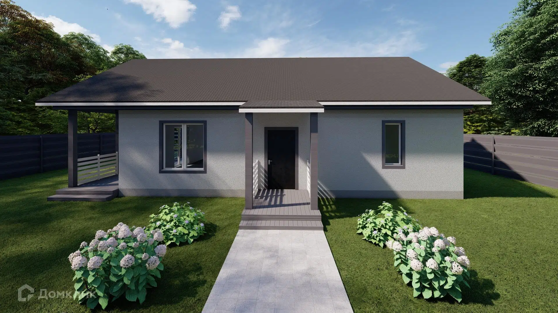 Проект дома «Дом ПБ 9/12» компании ТСК «СОЮЗ» из материала Полистиролбетон площадью 108м² под ключ за 7700000₽ в Донецке | 1 этаж, 2 спальни, 1 санузел – Домклик