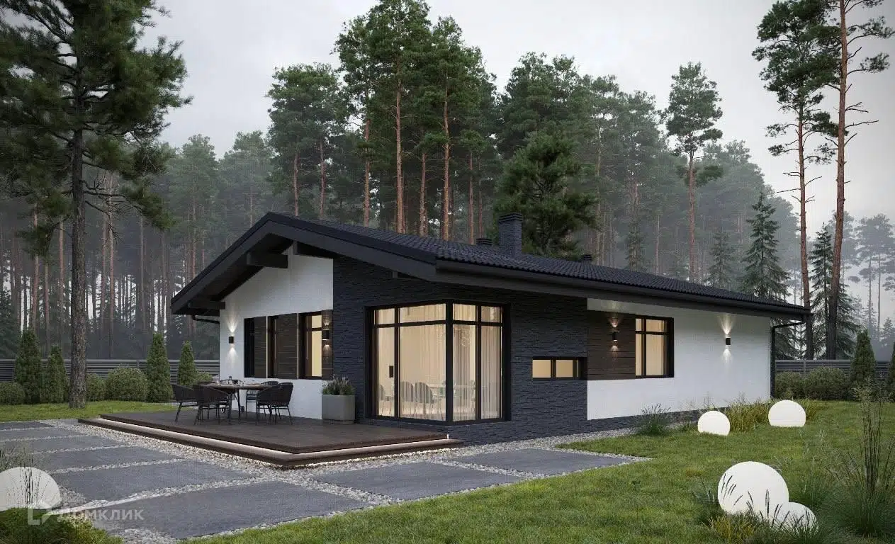 Проект дома «Стиль М117» компании Жилстройгрупп из материала Газобетонные блоки площадью 117м² под ключ за 6639165₽ в Донецке | 1 этаж, 3 спальни, 2 санузла – Домклик